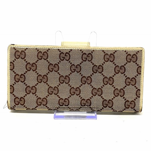 36855963 2 Gucci GG Abby Long Wallet Beige Dark Brown Jacquard