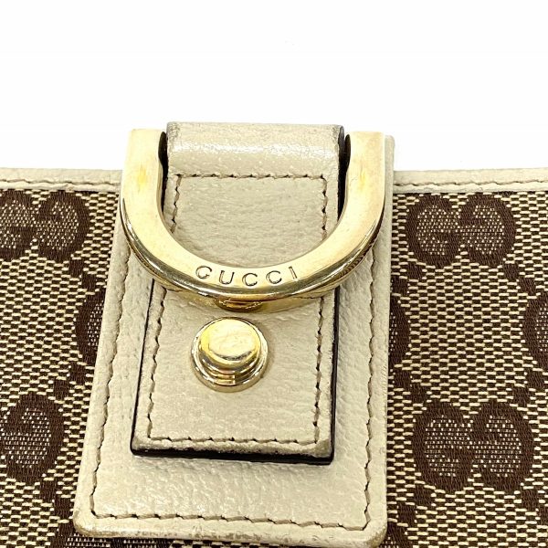 36855963 7 Gucci GG Abby Long Wallet Beige Dark Brown Jacquard