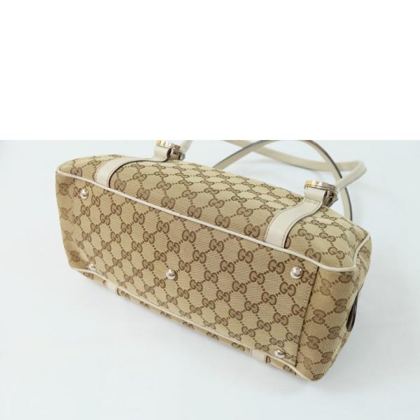 36879 3 Gucci GG Canvas Shoulder Bag Beige