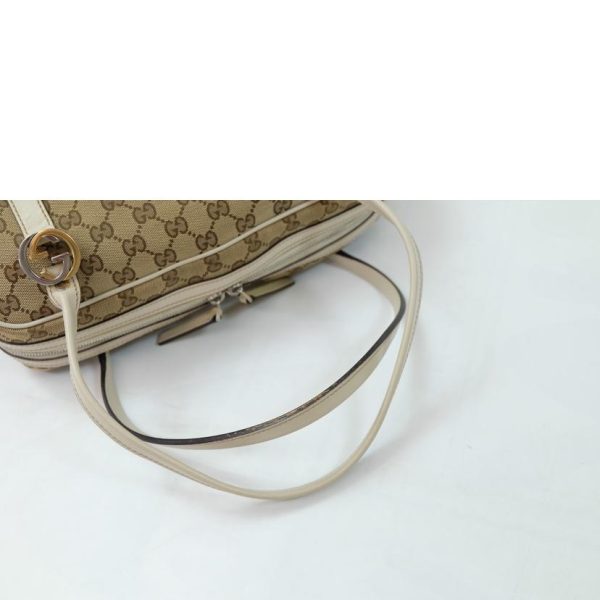 36879 4 Gucci GG Canvas Shoulder Bag Beige