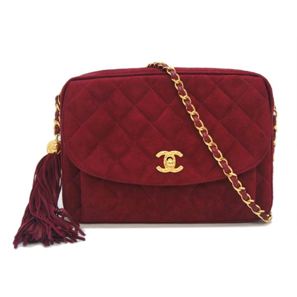 36883 1 Chanel Matelasse Fringe Chain Shoulder Bag Bordeaux