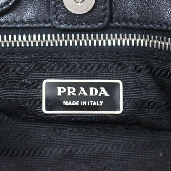 36897805 8 Prada Handbag Nylon Leather Black