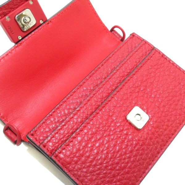 36899095 3 Fendi Card Case Leather Red