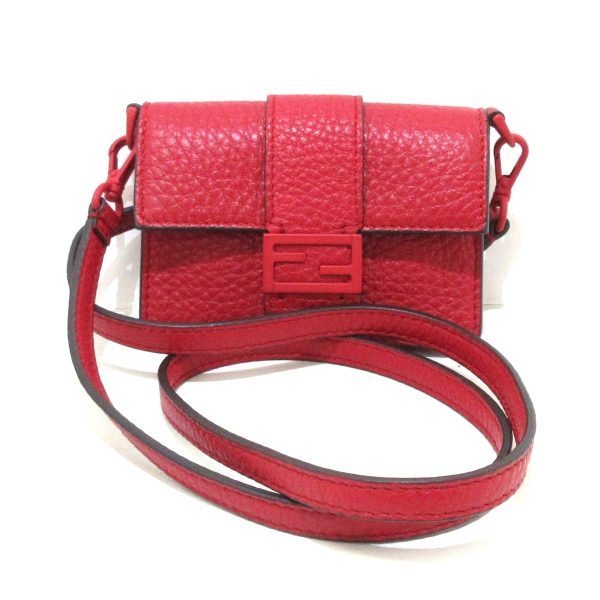 36899095 8 Fendi Card Case Leather Red