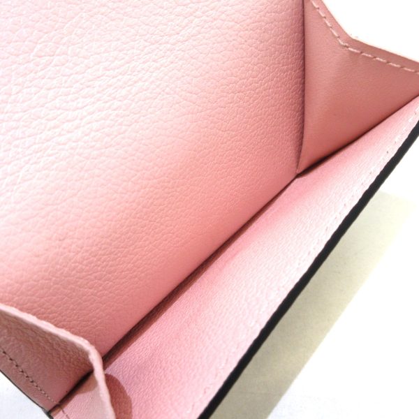 36901634 4 Louis Vuitton Portefeuille Rock Grain Calf Leather Trifold Wallet Noir Creme Rose