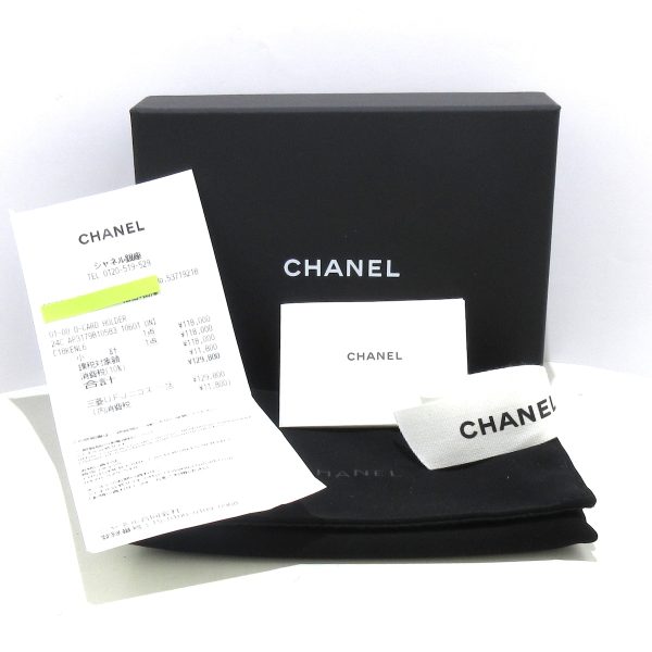 36901651 8 Chanel Classic Card Case L Shaped Zipper Gold Hardware Caviar Skin White