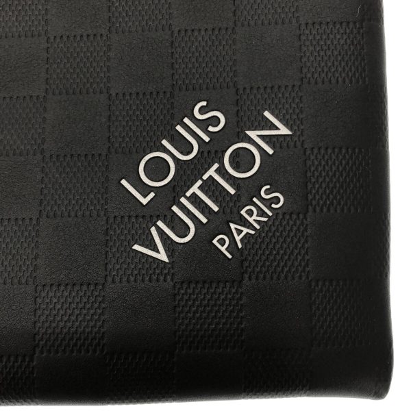 36902659 12 Louis Vuitton Pochette To Go Clutch Bag Damier Leather Noir