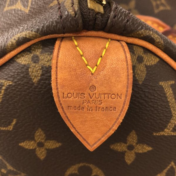 36903092 7 Louis Vuitton Speedy Monogram Canvas Handbag Brown