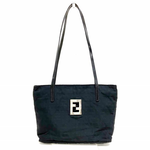 36903095 1 Fendi Shoulder Bag Nylon Black Silver