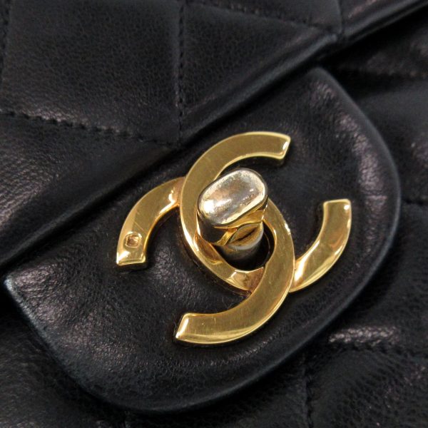 36903128 10 Chanel Double Flap Shoulder Bag Lambskin Black