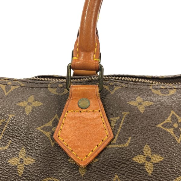 36906127 10 Louis Vuitton Speedy Monogram Canvas Handbag Brown