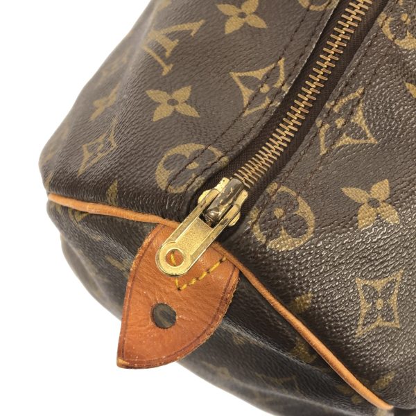 36906127 11 Louis Vuitton Speedy Monogram Canvas Handbag Brown