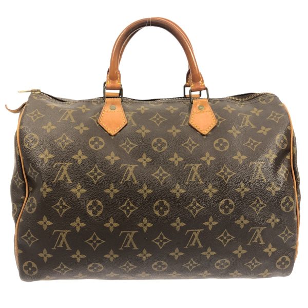 36906127 3 Louis Vuitton Speedy Monogram Canvas Handbag Brown