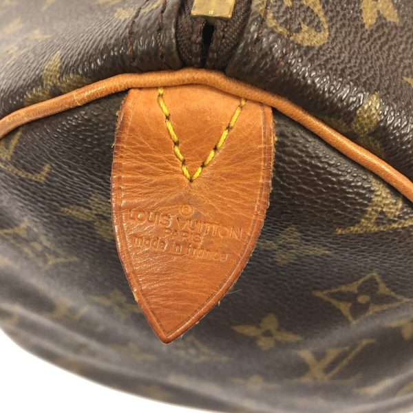 36906127 7 Louis Vuitton Speedy Monogram Canvas Handbag Brown