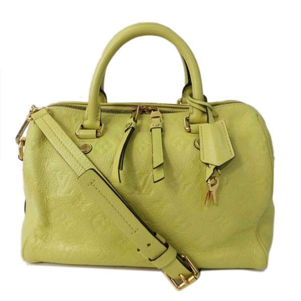 36928 1 Louis Vuitton Speedy Bandouliere Monogram Empreinte Handbag Citrine Yellow