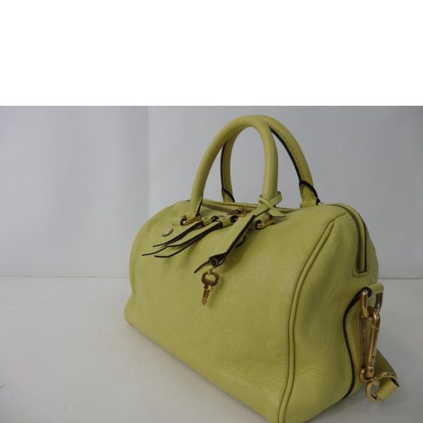 36928 3 Louis Vuitton Speedy Bandouliere Monogram Empreinte Handbag Citrine Yellow