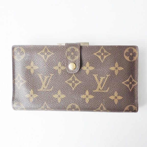 36998458 1 Louis Vuitton Continental Canvas Monogram Clutch Long Wallet Brown