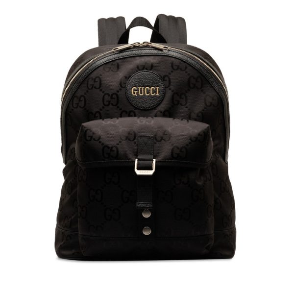 36ipus8ljlz0cffd 1 Gucci GG Nylon Rucksack Backpack Black Nylon Leather