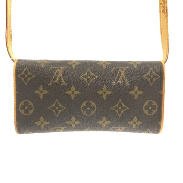 37003410 3 Louis Vuitton Pochette Twin Canvas Monogram Shoulder Bag Brown