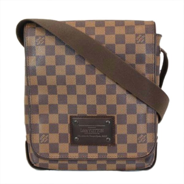 37047 1 Louis Vuitton Brooklyn PM Damier Ebene Messenger Bag Brown