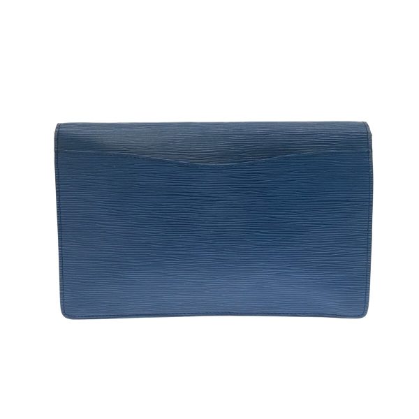 37047935 3 Louis Vuitton Montaigne Leather Clutch Bag Blue