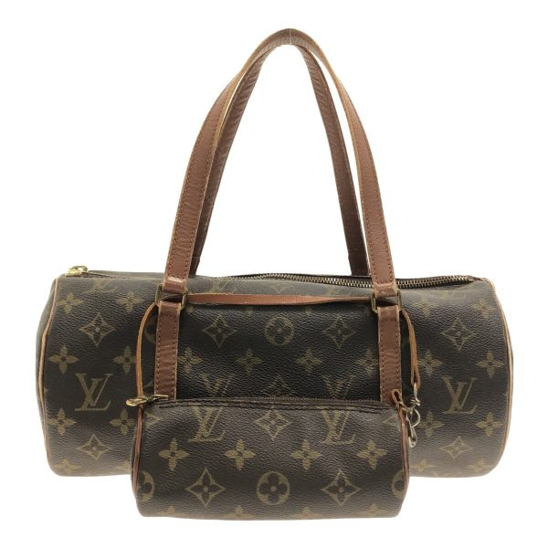 37050420 1 Louis Vuitton Old Papillon Canvas Monogram Handbag Brown