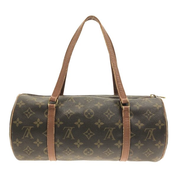 37050420 3 Louis Vuitton Old Papillon Canvas Monogram Handbag Brown