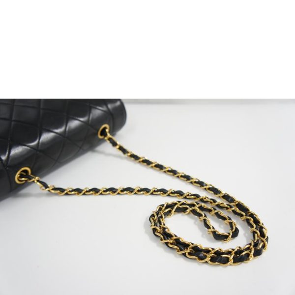 37057 4 Chanel Matelasse Diana Flap Chain Shoulder Bag Black