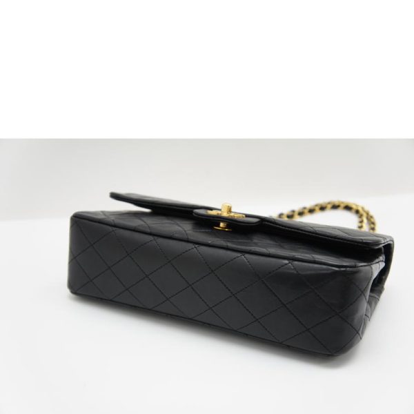 37064 3 Chanel Matelasse Chain Shoulder Bag Black