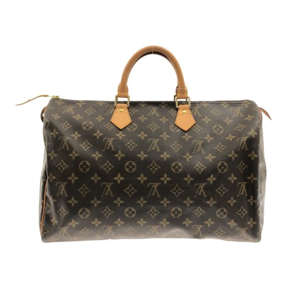 37081301 3 Louis Vuitton Speedy Canvas Monogram Handbag Brown