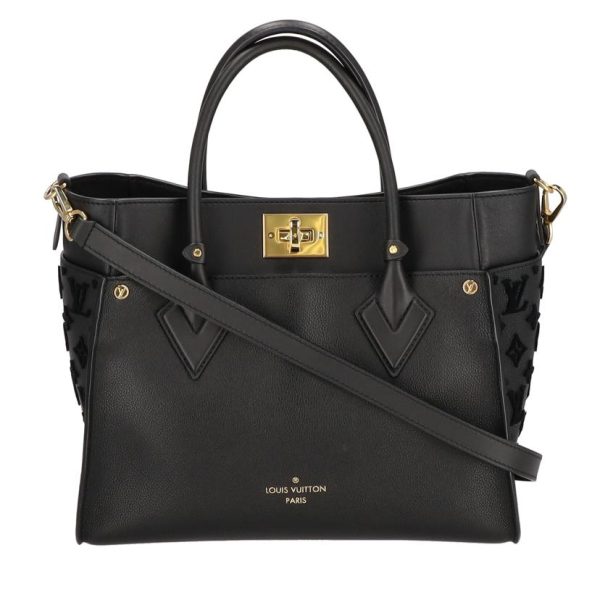 37087 1 Louis Vuitton On My Side MM Bag Noir Black