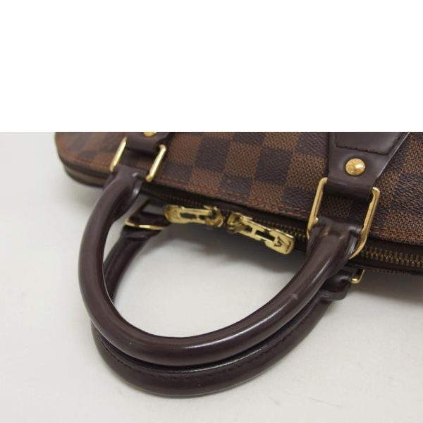 37092 4 Louis Vuitton Alma PM Damier Ebene Handbag Brown