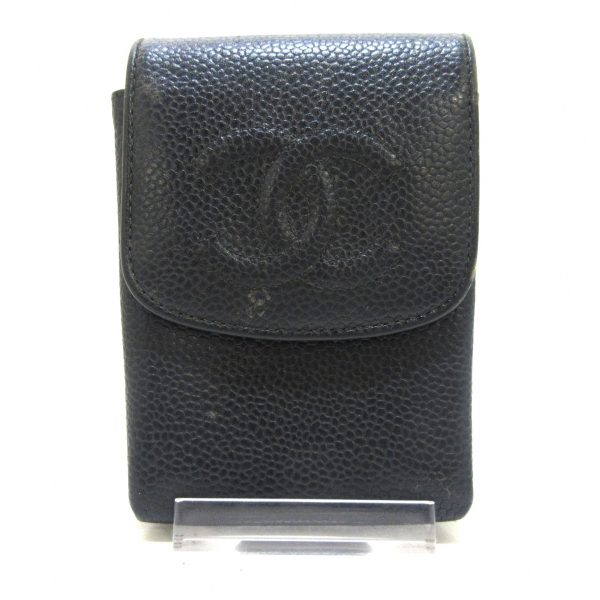 37106065 1 Chanel Cigarette Case Caviar Skin Black