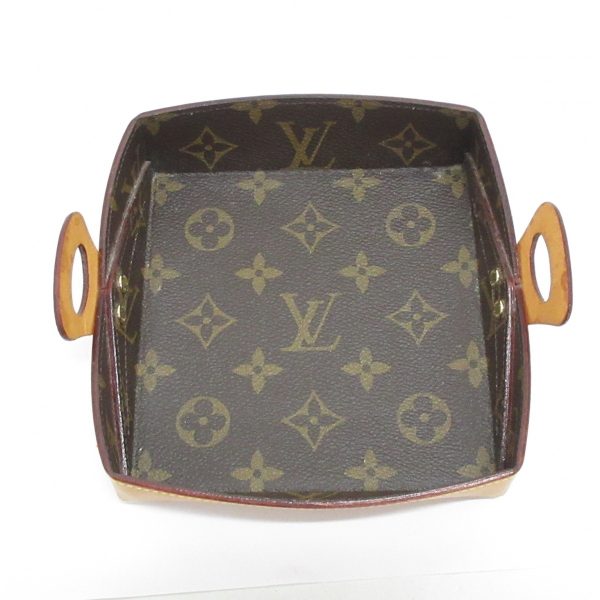 37111795 1 Louis Vuitton Vidopoche Leather x Canvas Accessory Tray Brown