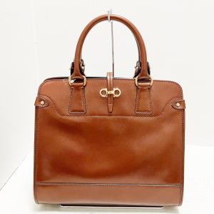 37118842 1 Salvatore Ferragamo Brianna Leather Handbag Brown