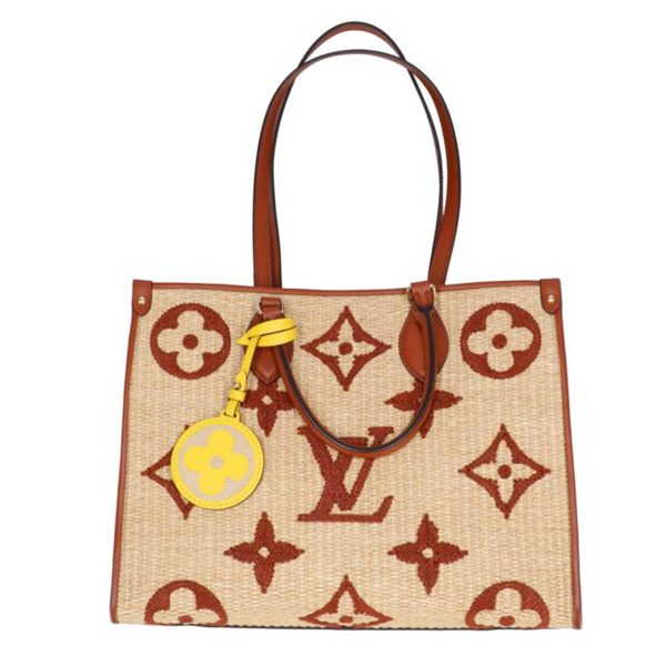 37125 1 Louis Vuitton On the Go MM Tote Bag Monogram Raffia