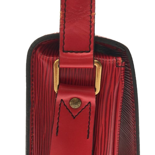 37134232 10 Louis Vuitton Cartesier Leather Epi Shoulder Bag Red