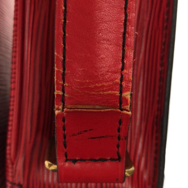 37134232 12 Louis Vuitton Cartesier Leather Epi Shoulder Bag Red