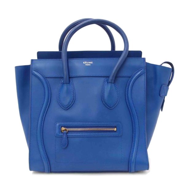 37154 1 Celine Shopper Bag Luggage Mini Blue