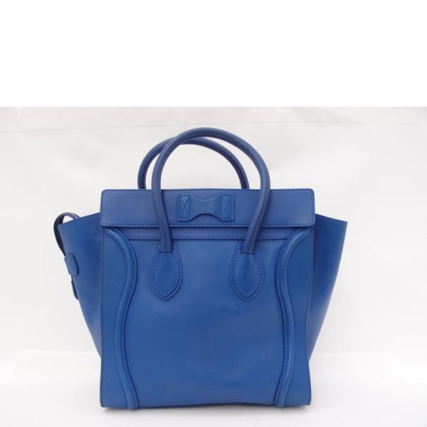 37154 2 Celine Shopper Bag Luggage Mini Blue