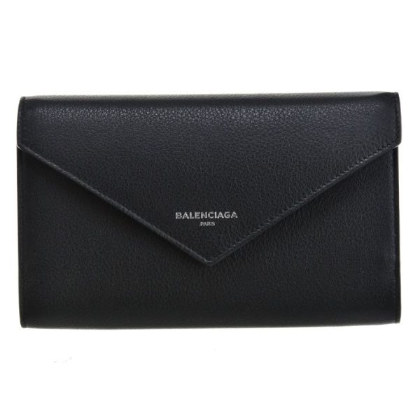 371661dlq0n1000 Balenciaga Papier Wallet Black