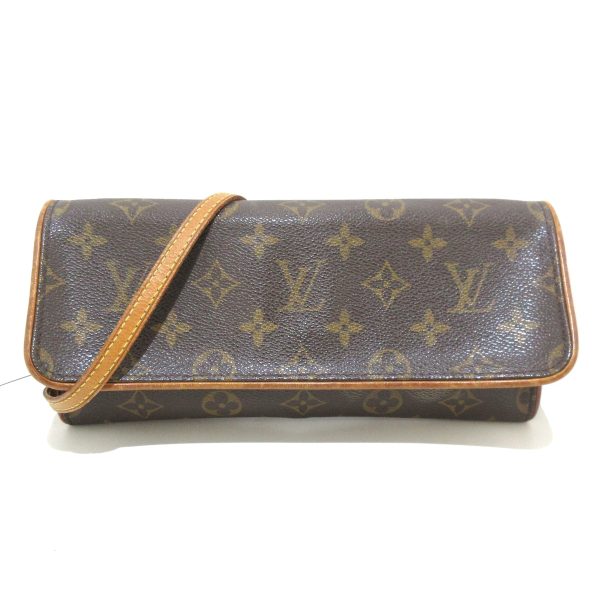 37173090 1 Louis Vuitton Pochette Twin Monogram Canvas Shoulder Bag Brown