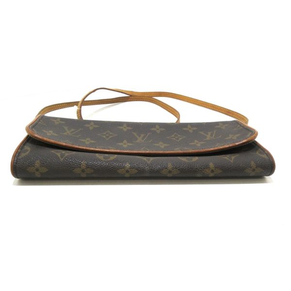 37173090 4 Louis Vuitton Pochette Twin Monogram Canvas Shoulder Bag Brown