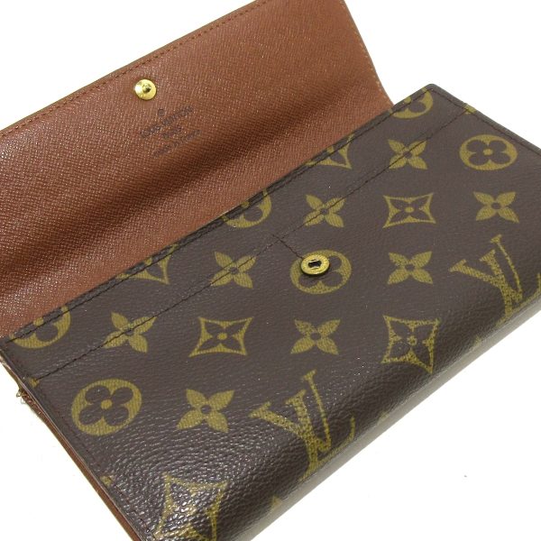 37173133 3 Louis Vuitton Pochette Porte Monet Canvas Long Wallet Brown