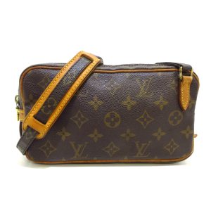 37173415 1 Louis Vuitton Monogram Reporter PM Canvas Shoulder Bag Brown