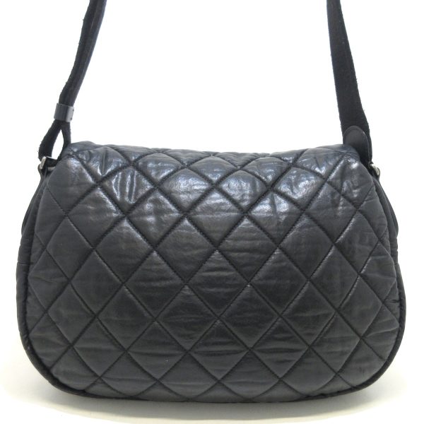 37173516 3 Chanel Cocoon Shoulder Bag Nylon Leather Silver Black