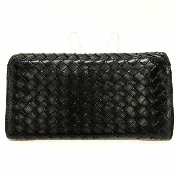 37174866 2 Bottega Veneta Intrecciato Long Wallet Black Leather