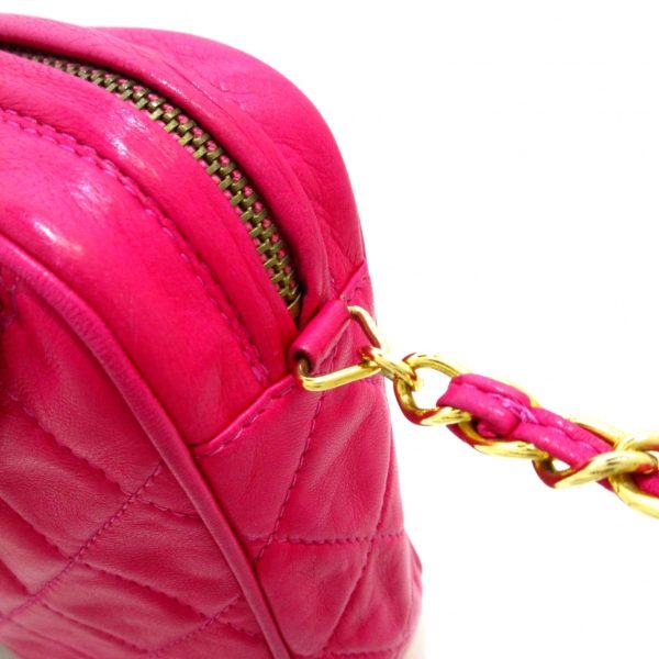 37197120 9 Chanel Matelasse Chain Shoulder Shoulder Bag Fringe Lambskin Pink