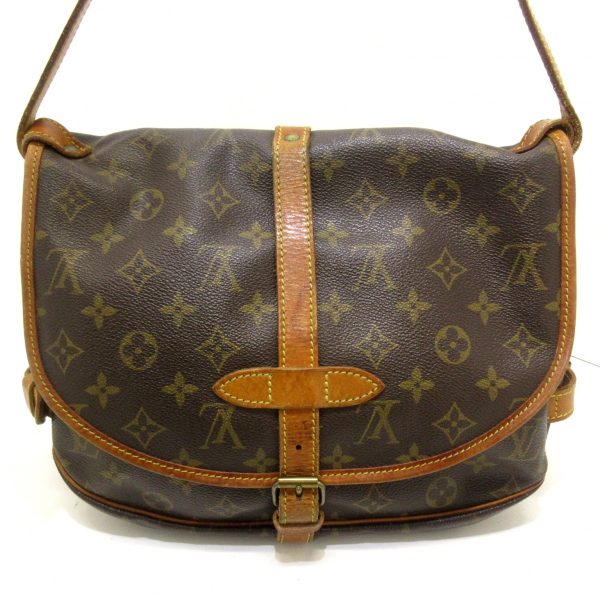 37200018 3 Louis Vuitton Saumur Canvas Monogram Shoulder Bag Brown