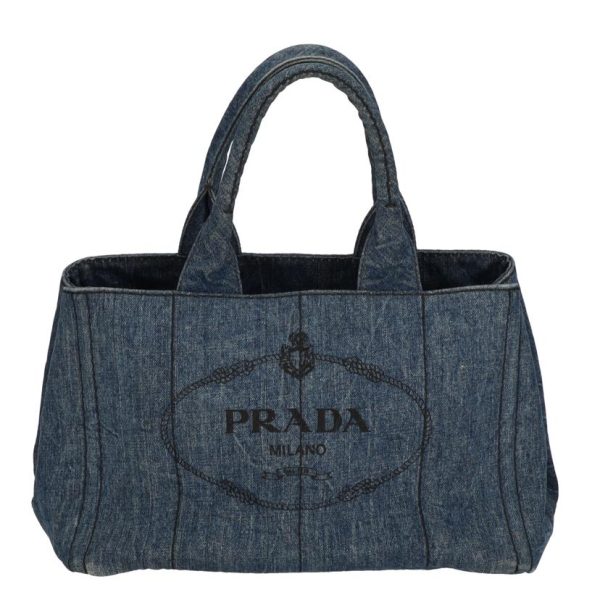 37201 1 Prada Kanapa Tote Denim Blue